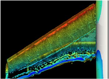 Snapshot of Q iso-surfaces of the turbulent flow around an airplane.