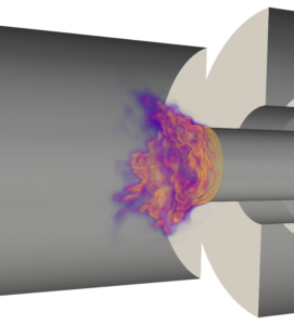 Prediction of pollutants and design of low-emission burners